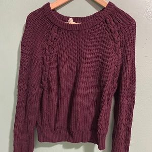 Maroon Knitted Sweater